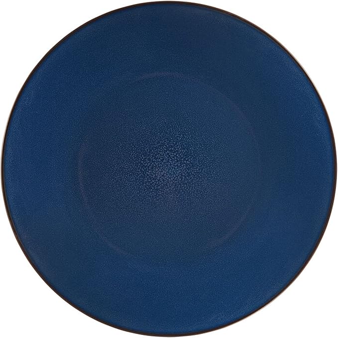 Pfaltzgraff Pierce Blue 16-Piece Dinnerware Set - Durable Stoneware Service for 4 with Unique Reactive Glaze - Includes Plates Bowls Mugs - Dishwasher Safe &amp Microwave Safe for Everyday Dining