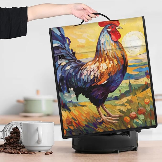 cfpolar Kitchen Aid Mixer Cover Compatible with 6-8 Quarts Starry Sky Cock Flower Stand Mixer Cover Kitchen Aid Mixers Accessories Appliance Organizer Bag Dust Covers with Zipper Pocket