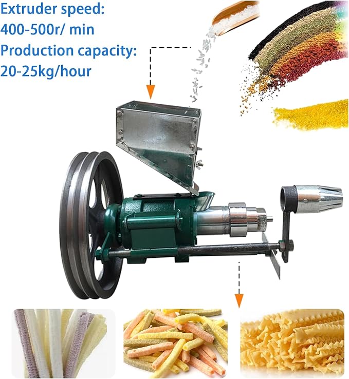 Rice and Corn Puffed Food Extruder Machine Multifunctional Puff Snack Machine for Making Cornflakes Snack Machine for Kitchen Food Processing