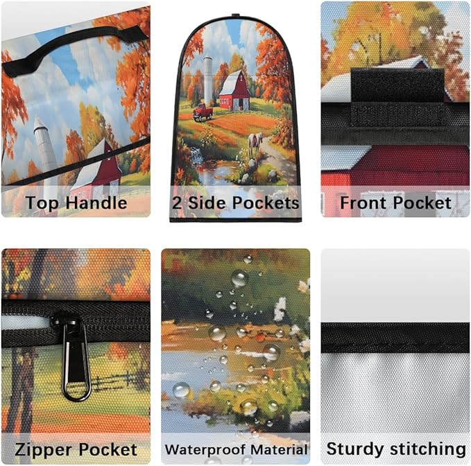 cfpolar Kitchen Aid Mixer Cover Compatible with 6-8 Quarts Fall Pumpkin Truck Horse Farm Stand Mixer Cover Kitchen Aid Mixers Accessories Appliance Organizer Bag Dust Covers with Zipper Pocket