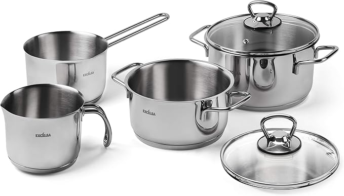 Excelsa Indispensable Cookware Set 6 Pieces Stainless Steel 18/10