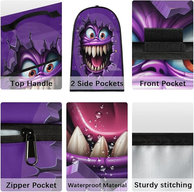 cfpolar Kitchen Aid Mixer Cover Compatible with 6-8 Quarts Halloween Monsters Stand Mixer Cover Kitchen Aid Mixers Accessories Appliance Organizer Bag Dust Covers with Zipper Pocket