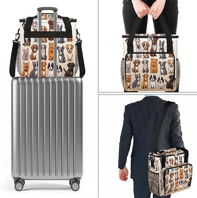 Cartoon Dog Cute Coffee Maker Carrying Bag for Keurig K-Mini or K-Mini Plus Storage Portable Coffee Maker Travel Bag