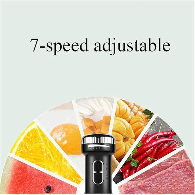 Immersion Hand Blender 6-in-1 Stick Blender Set with an Electric Stainless Steel Mixer an Egg Whisk Food Chopper and Beaker Container Great for Making Vegetable Meat Smoothies Sauces and