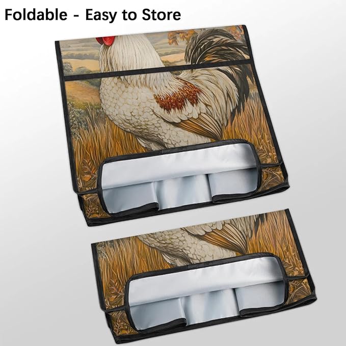 cfpolar Kitchen Aid Mixer Cover Compatible with 6-8 Quarts Watercolor Rooster Flower Stand Mixer Cover Kitchen Aid Mixers Accessories Appliance Organizer Bag Dust Covers with Zipper Pocket