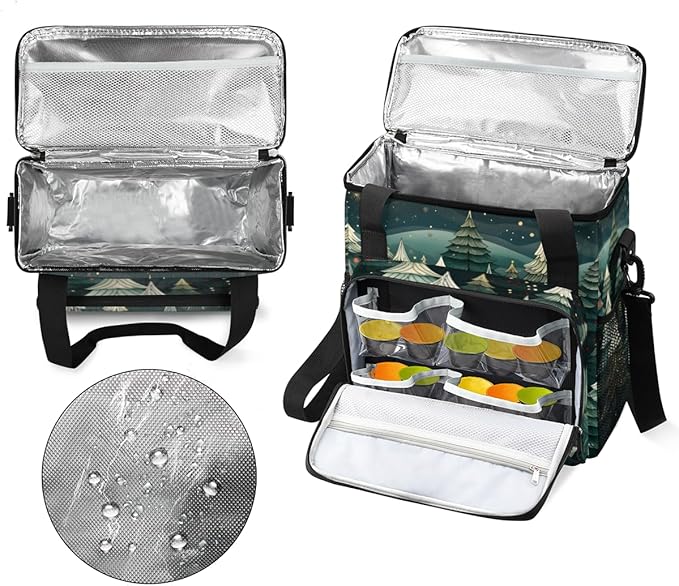 Graffiti Tree Coffee Maker Carrying Bag Xmas Tree Travel Storage Bag Compatible with K-Mini or K-Mini Plus Single Serve Coffee Brewer Carrying Case with Multiple Pockets &amp Shoulder Strap