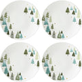 Lenox 880068 Balsam Lane 4-Piece Dinner Plate Set(Green) Christmas Drinkware Holiday Hosting