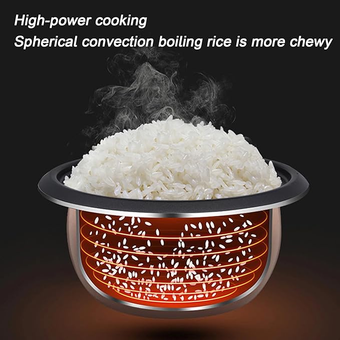 Mini Rice Cooker - Rice Cooker 15 Minutes Fast Cooking Keep Warm Portable Non-Stick Small Travel Rice Cooker Rice Cooker Small Suitable for 1-3 People for Hotels Canteens School(4L)