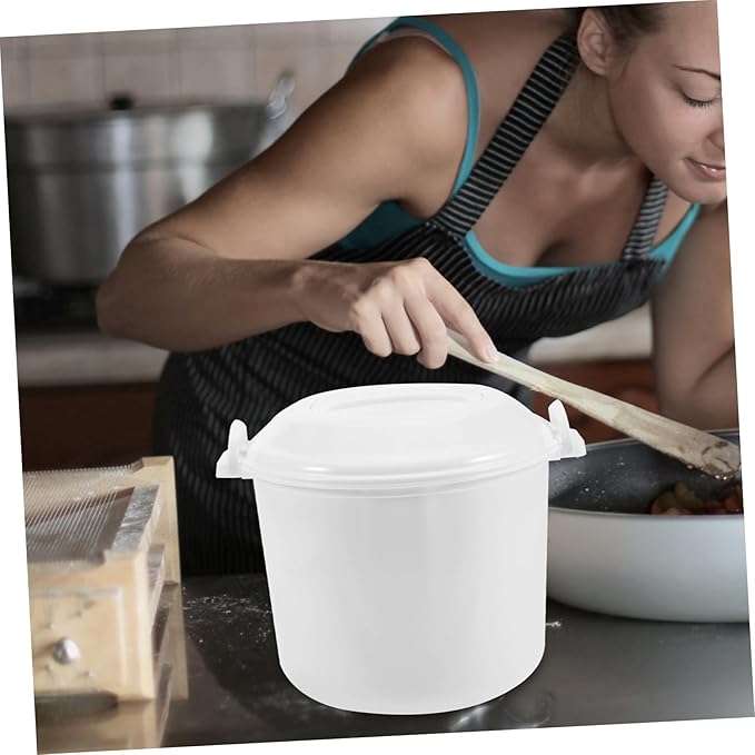 Microwave Rice Cooker with Lid and Steaming Tray Reusable Practical Rice Cooker for Home Office Dormitory Multipurpose Food Steamer Dishwasher Safe Efficient Meal Preparation