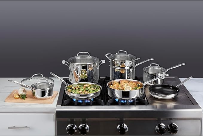 Cuisinart Chef's Classic Stainless Cookware 13-Piece Set 77-13