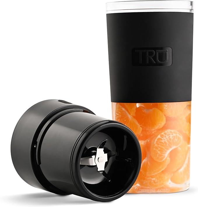 TRU Hydration Blender Single-Button Operation USB Rechargeable Battery (Black)