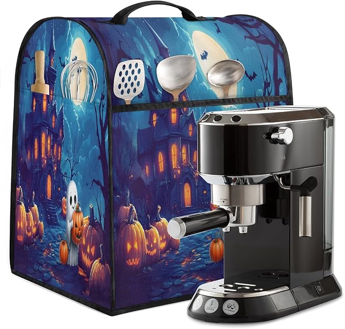 cfpolar Kitchen Aid Mixer Cover Compatible with 6-8 Quarts Halloween Ghosts Castle Pumpkin Stand Mixer Cover Kitchen Aid Mixers Accessories Appliance Organizer Bag Dust Covers with Zipper Pocket
