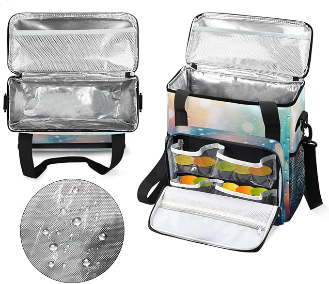 Glitter Coffee Maker Carrying Bag Green Neon Portable Travel Storage Tote Bag Compatible with K-Mini or K-Mini Plus Single Serve Coffee Brewer Carrying Case with Multiple Pockets &amp Shoulder Stra