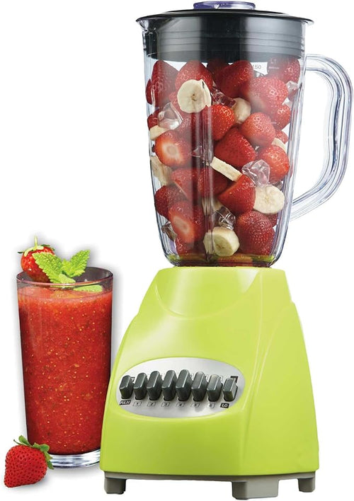 12-Speed Countertop Blender with Pulse Function – 50oz BPA-Free Jar Stainless Steel Blades Ice Crusher &amp Smoothie Maker 350W Kitchen Blender (Green)