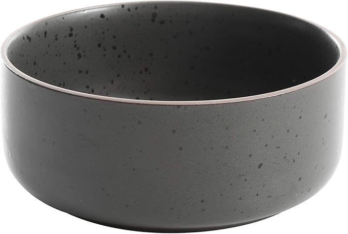 Gibson Tosca Terra Cotta Reactive Dinnerware Set 16 Piece Black Sand