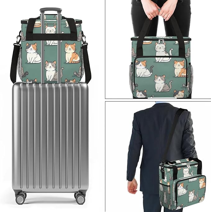 Cats Style Coffee Maker Carrying Bag for Keurig K-Mini or K-Mini Plus Storage Portable Coffee Maker Travel Bag