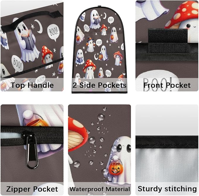 cfpolar Kitchen Aid Mixer Cover Compatible with 6-8 Quarts Halloween Ghosts Pumpkin Stand Mixer Cover Kitchen Aid Mixers Accessories Appliance Organizer Bag Dust Covers with Zipper Pocket