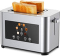 2-Slot Digital Touchscreen Toaster with Wide Slots and 6 Toast Settings Stainless Steel