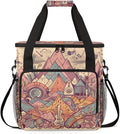 Aztec Music Symbol Coffee Maker Carrying Bag Portable Travel Storage Tote Bag Compatible with K-Mini or K-Mini Plus Single Serve Coffee Brewer Carrying Case with Multiple Pockets &amp Shoulder Stra