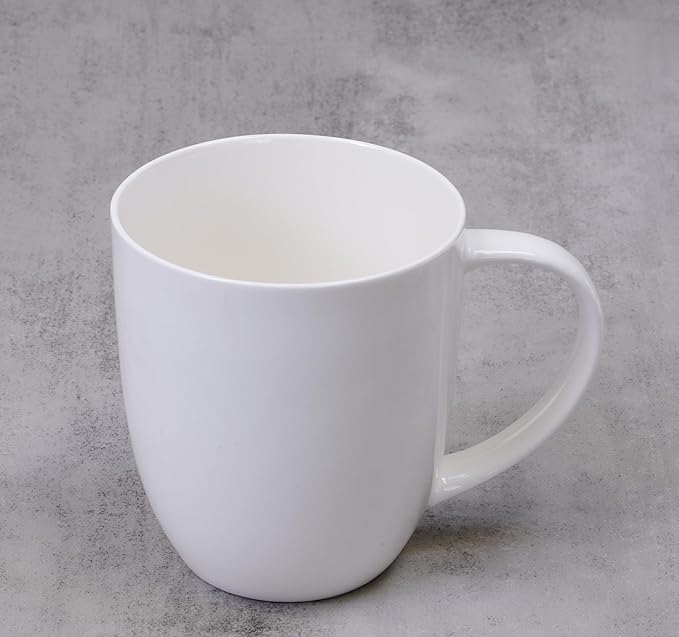 Bone China Coupe Shape Elegance White Mug Case of 6