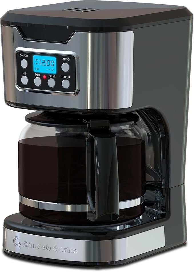12-Cup Programmable Drip Coffee Maker Stainless Steel Auto Shut-Off