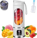 Digital Multimode Juicer Blender - Smart Led Display 3 Speed12-Blade Fresh Juice Bottle 450ml Portable Digital Display Juicer Diet-Friendly Leak Proof Design For Smoothies Liquid Diet (White)