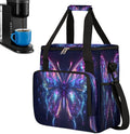 Glowing Butterfly Coffee Maker Carring Bag Travel Carrying Storage Tote Bag Compatible with Keurig K-Mini or K-Mini Plus Portable Single Serve Coffee Brewer Case with Pockets for K-cup Pods
