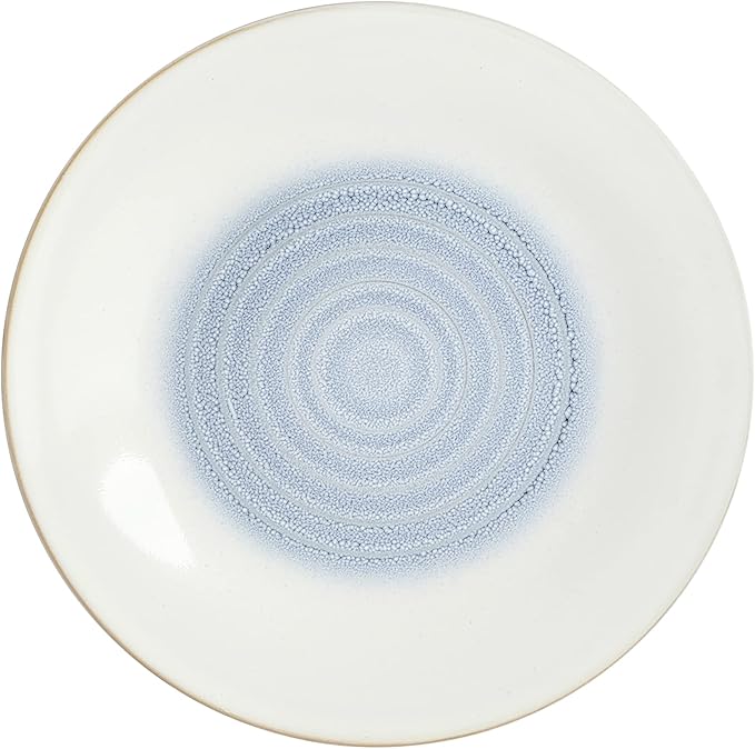 Gibson Elite Spiral Reactive Embossed Dinnerware Set - Blue Service for Four (16pcs)