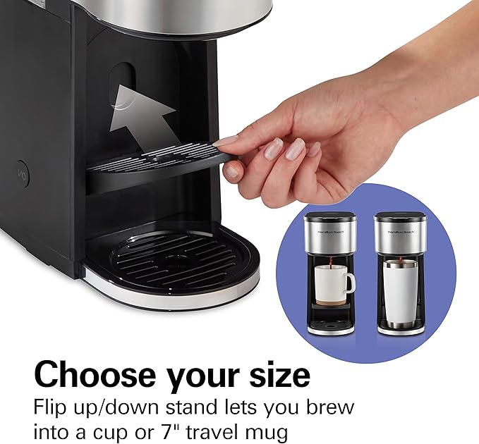 Hamilton Beach Home Barista 7-in-1 Small Coffee Maker with Seven Ways to Brew 6 Cup Carafe Drip Single Serve French Press Pour Over Cold Brew Easy-Fill Reservoir Black (46251)