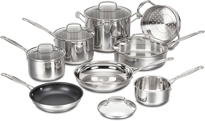 Cuisinart Chef's Classic Stainless Cookware 13-Piece Set 77-13