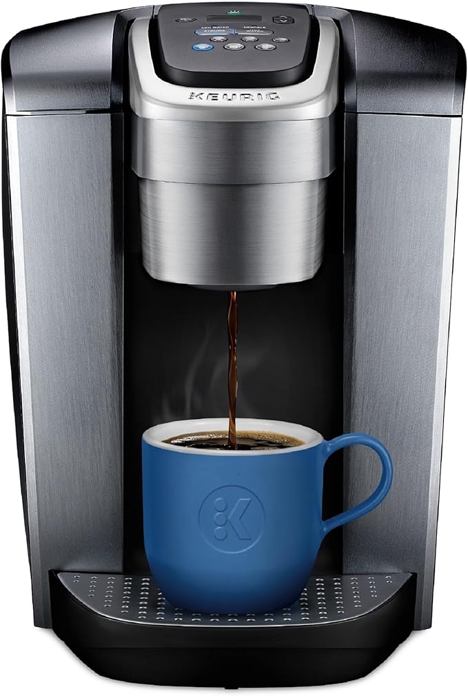 Keurig K-Elite Single Serve K-Cup Pod Coffee Maker with Strength and Temperature Control Iced Coffee Capability 8 to 12oz Brew Size Programmable Brushed Silver