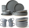 Famiware Milkyway Dinnerware Sets 20 Piece Dish Set Dark Gray
