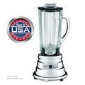 Waring Commercial BB900G 1/2 HP Chrome Bar Blender with 40-Ounce Glass Container Silver