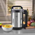 Soup Maker 1.6 L 4 in 1 Multi-Funcation Soup and Smoothie Maker with Smart Control Panel Stainless Hot Soup Maker Electric Makes 2-5 Servings Living for Home Use Black