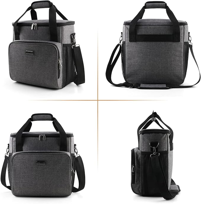 BAGLHER Coffee Maker Travel Bag Compatible with Keurig K-Slim Keurig K-Supreme or Other Accessories Portable Coffee Maker Case with Shoulder Strap for Travel Grey