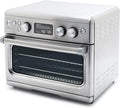 GreenPan 13-in-1 Elite Countertop Convection Oven and Air Fryer PFOA and PFAS-Free Ceramic Tray and Pizza Pan Adjustable Racks Multifunction Presets Toaster Bake Broil Roast Stainless Steel
