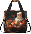 Colorful Santa Claus Coffee Maker Carrying Bag Retro Santa Claus Travel Storage Bag Compatible with K-Mini or K-Mini Plus Single Serve Coffee Brewer Carrying Case with Pockets &amp Shoulder Strap