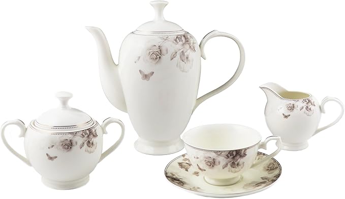 57Piece Dinnerware Set-Bone China Service For 8 People-Cora