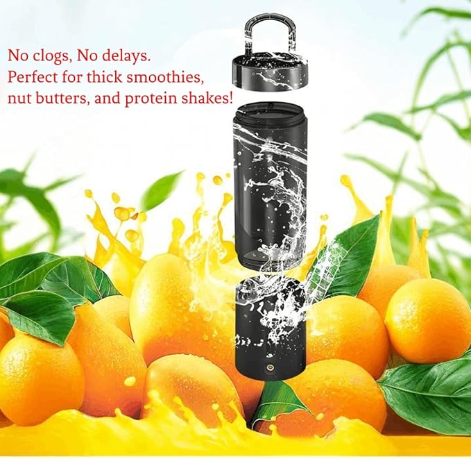 PowerJuice Pro Portable Blender - 6-Blade Turbo Juicer with IPX8 Waterproof Design Compact Travel-Ready Smoothie Maker for Home Gym &amp On-the-Go