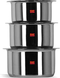 Sumeet Stainless Steel Cookware Set With Lid 1.7-2.8 Liter 3 Piece (Steel)
