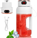 Portable Blender with Digital Display BPA-Free Personal Smoothie Maker Multifunctional Small Travel Blender Rechargeable Travel Juicer Cup for Shakes Office Gym and Outdoor Use