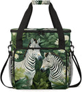 Zebra Coffee Maker Carrying Bag Palm Leaves Portable Travel Storage Tote Bag Compatible with K-Mini or K-Mini Plus Single Serve Coffee Brewer Carrying Case with Multiple Pockets &amp Shoulder Strap