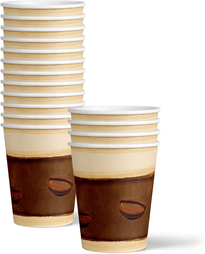 Coffee Birthday Party Supplies Set Plates Napkins Cups Tableware Kit for 16