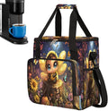 Cartoon Bee Flower Forest Coffee Maker Carring Bag Travel Carrying Storage Tote Bag Compatible with Keurig K-Mini or K-Mini Plus Portable Single Serve Coffee Brewer Case with Pockets for K-cup Pods