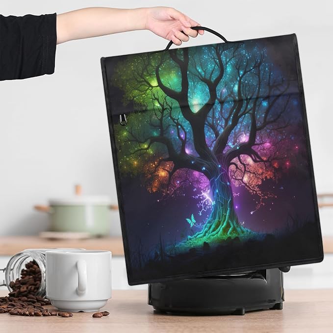 cfpolar Kitchen Aid Mixer Cover Compatible with 6-8 Quarts Tree Of Life Butterfly Stand Mixer Cover Kitchen Aid Mixers Accessories Appliance Organizer Bag Dust Covers with Zipper Pocket