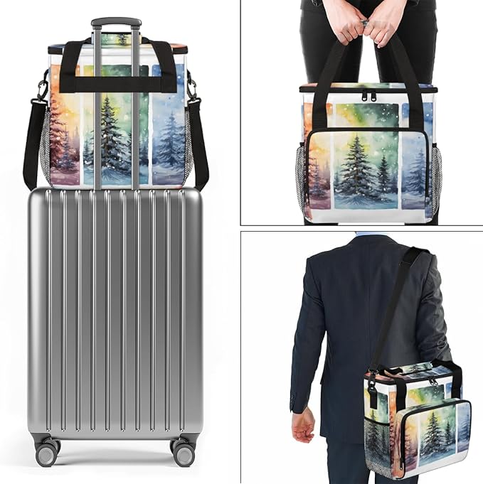 Magic Christmas Tree Coffee Maker Carrying Bag Portable Travel Storage Tote Bag Compatible with K-Mini or K-Mini Plus Single Serve Coffee Brewer Carrying Case with Multiple Pockets &amp Shoulder St