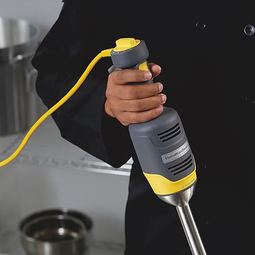 Hamilton Beach Commercial HMI009 BigRig Compact Immersion Blender with 9 Inch Shaft Up to 3 Gallons Capacity Variable Speed Easy to Use NSF Certified