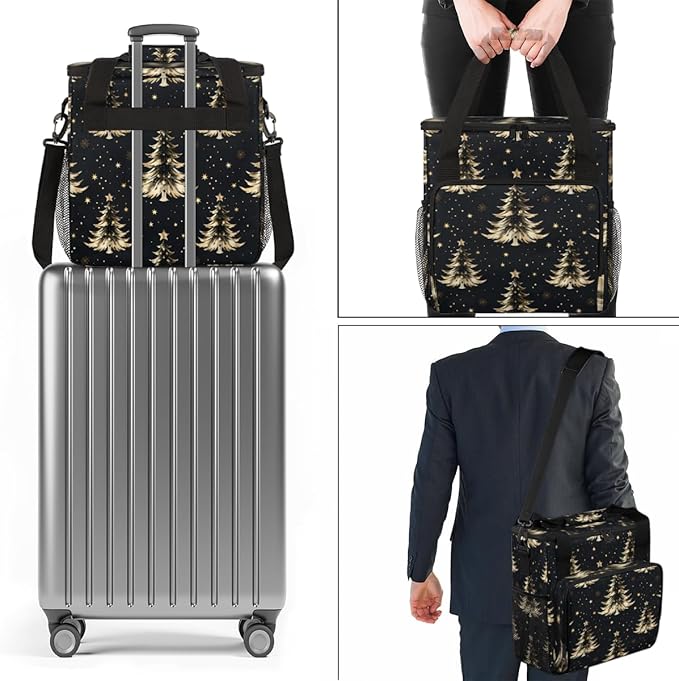 Gothic Tree Christmas Coffee Maker Carrying Bag Portable Travel Storage Tote Bag Compatible with K-Mini or K-Mini Plus Single Serve Coffee Brewer Carrying Case with Multiple Pockets &amp Shoulder S