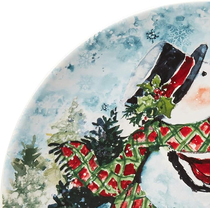 Watercolor Snowman 16pc Dinnerware Set Service for 4