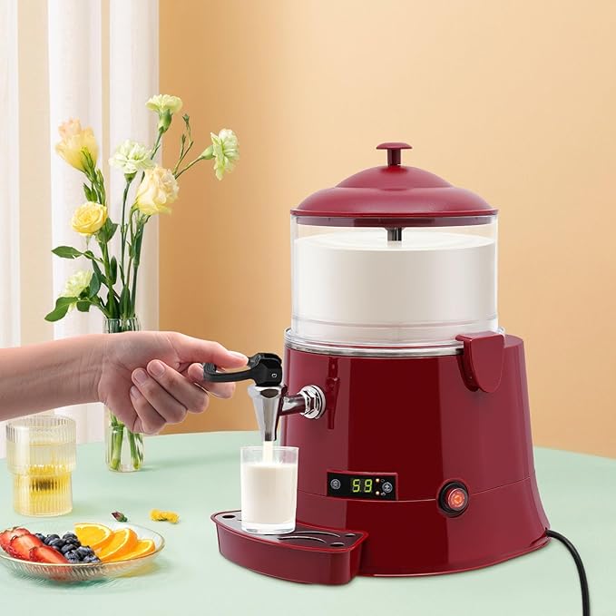 Stainless Steel Hot Chocolate Machine 5L Commercial Hot Chocolate Machine Maker Red Color